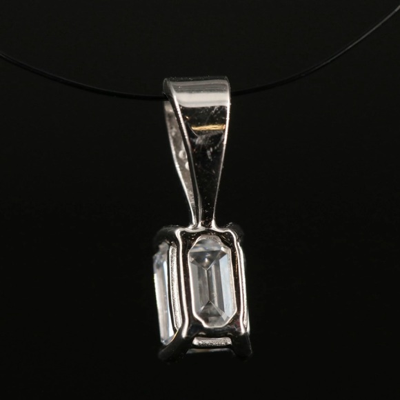 14K 0.42 CT Lab Grown Diamond Solitaire Pendant - Picture 4 of 5